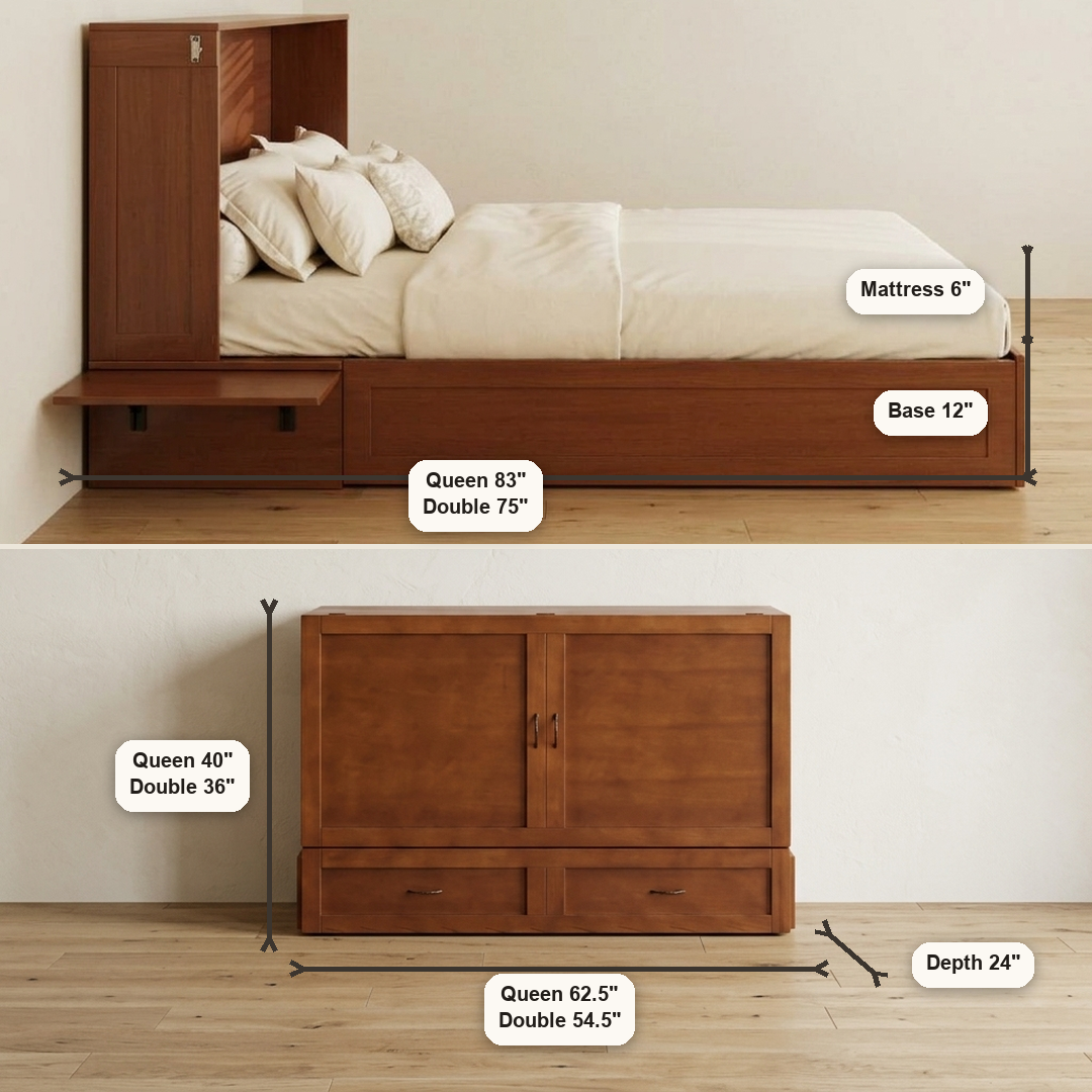 Lit escamotable Olivia Queen Murphy avec matelas
