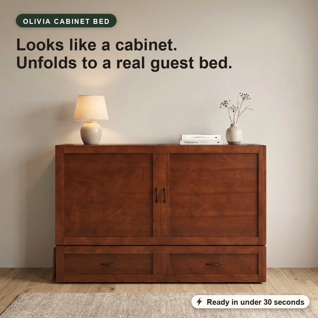 Lit escamotable Olivia Queen Murphy avec matelas