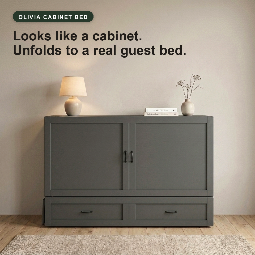 Lit escamotable Olivia Queen Murphy avec matelas