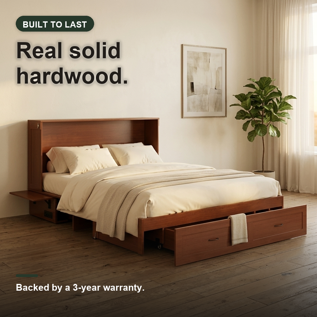 Lit escamotable Olivia Queen Murphy avec matelas