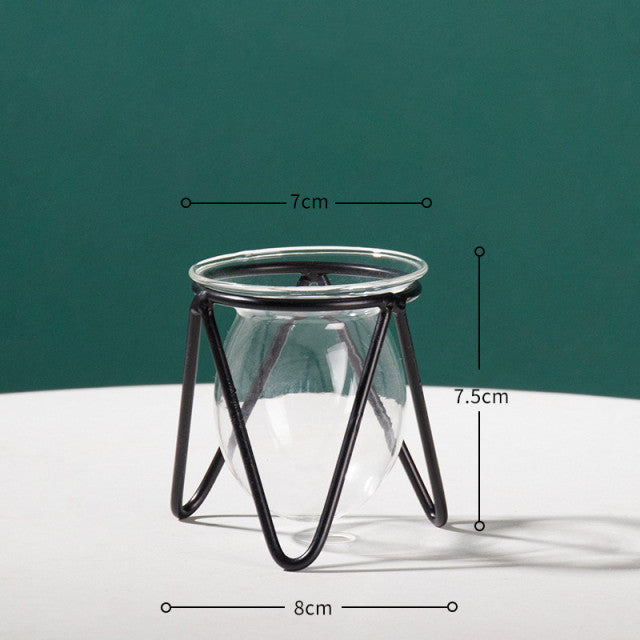 Iron Line Vase Hydroponic Plant Flower Vase Home Decoration Metal Plant Holder Nordic Styles Iron Vases Ornament-0
