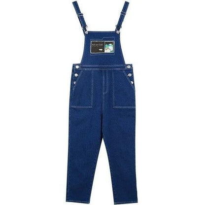 Cartoon Applique Casual Women Overall Denim Jeans,Winter High Waist by JeansDenim.Store