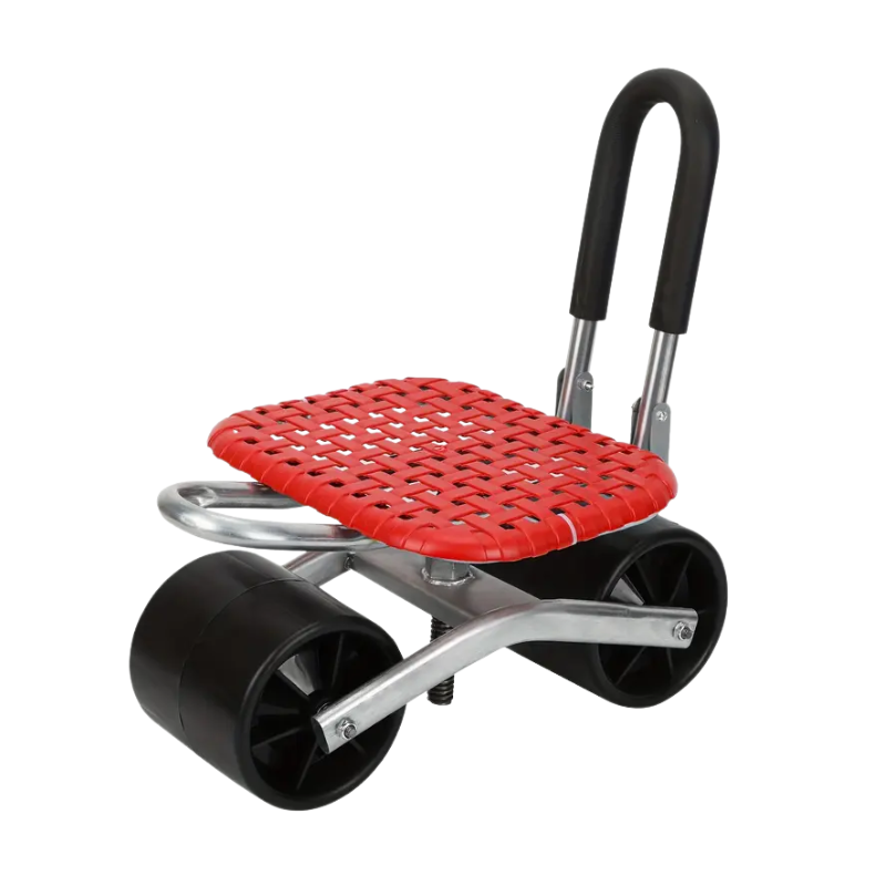 Garden Cart with Wheels Adjustable Swivel Seat-0