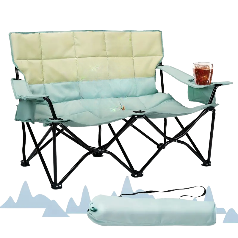 Fauteuil de camping double pliable 2 places pour l'extérieur