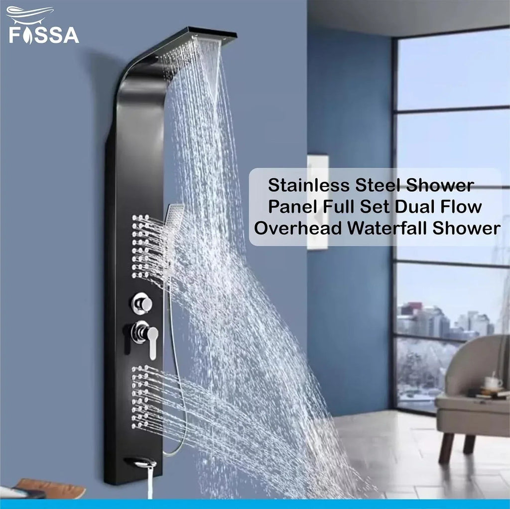 Smart Waterfall Shower Panel Set (Black)-4