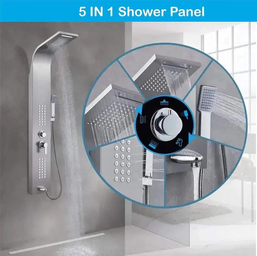 Smart Waterfall Shower Panel Set (Chrome)-2