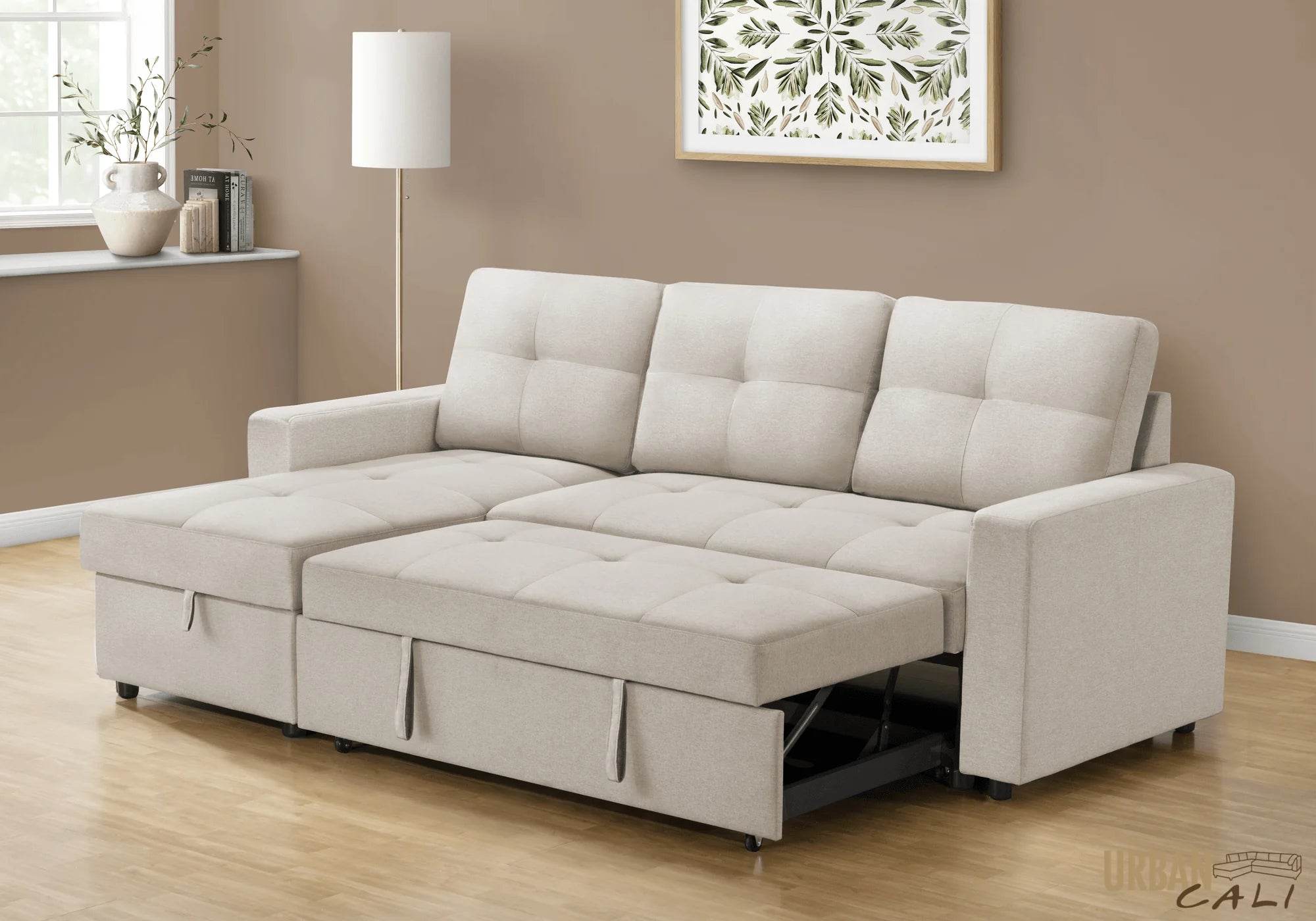Venice Sleeper Sectional Sofa Bed with Reversible Storage Chaise-1