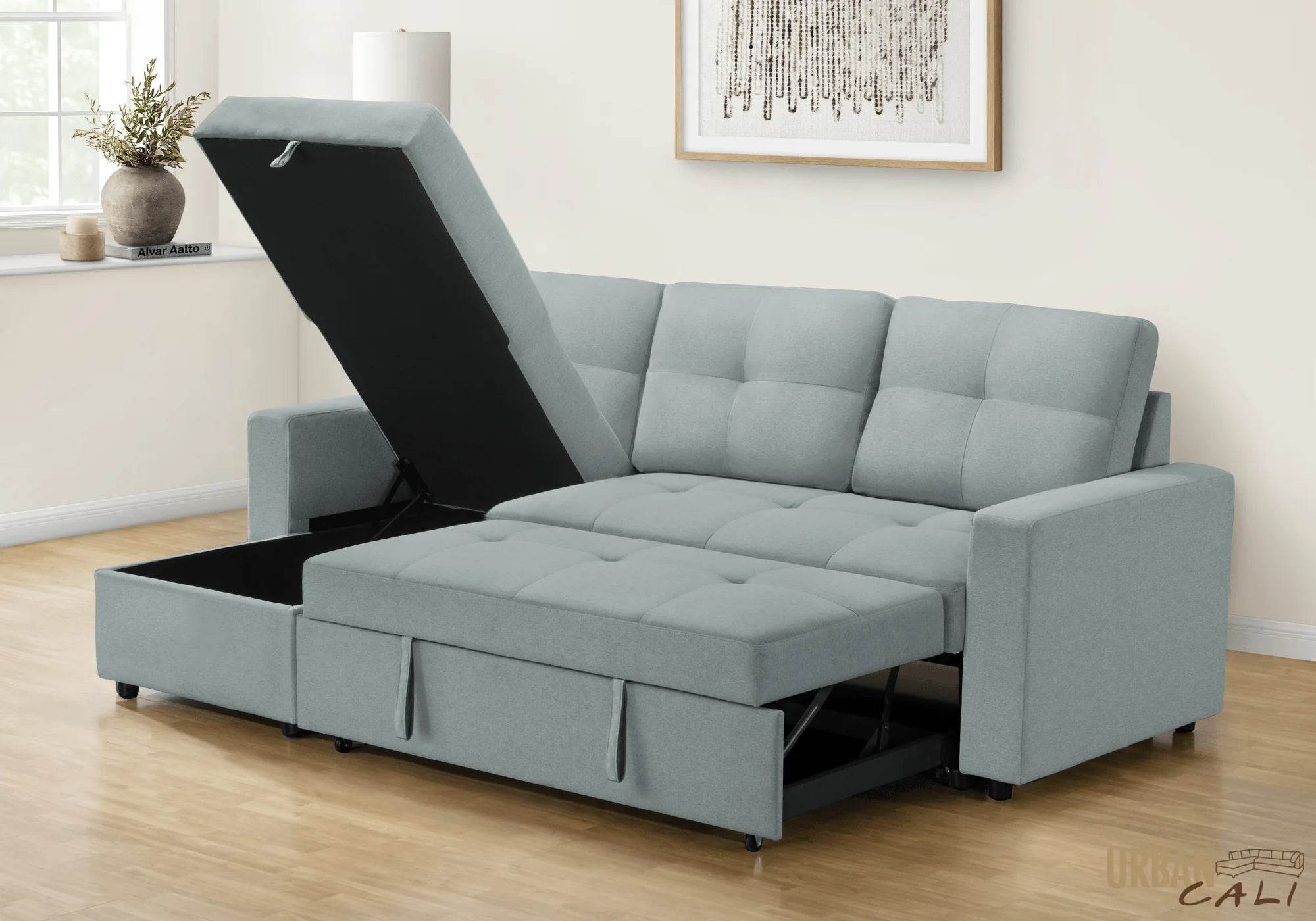 Venice Sleeper Sectional Sofa Bed with Reversible Storage Chaise-4