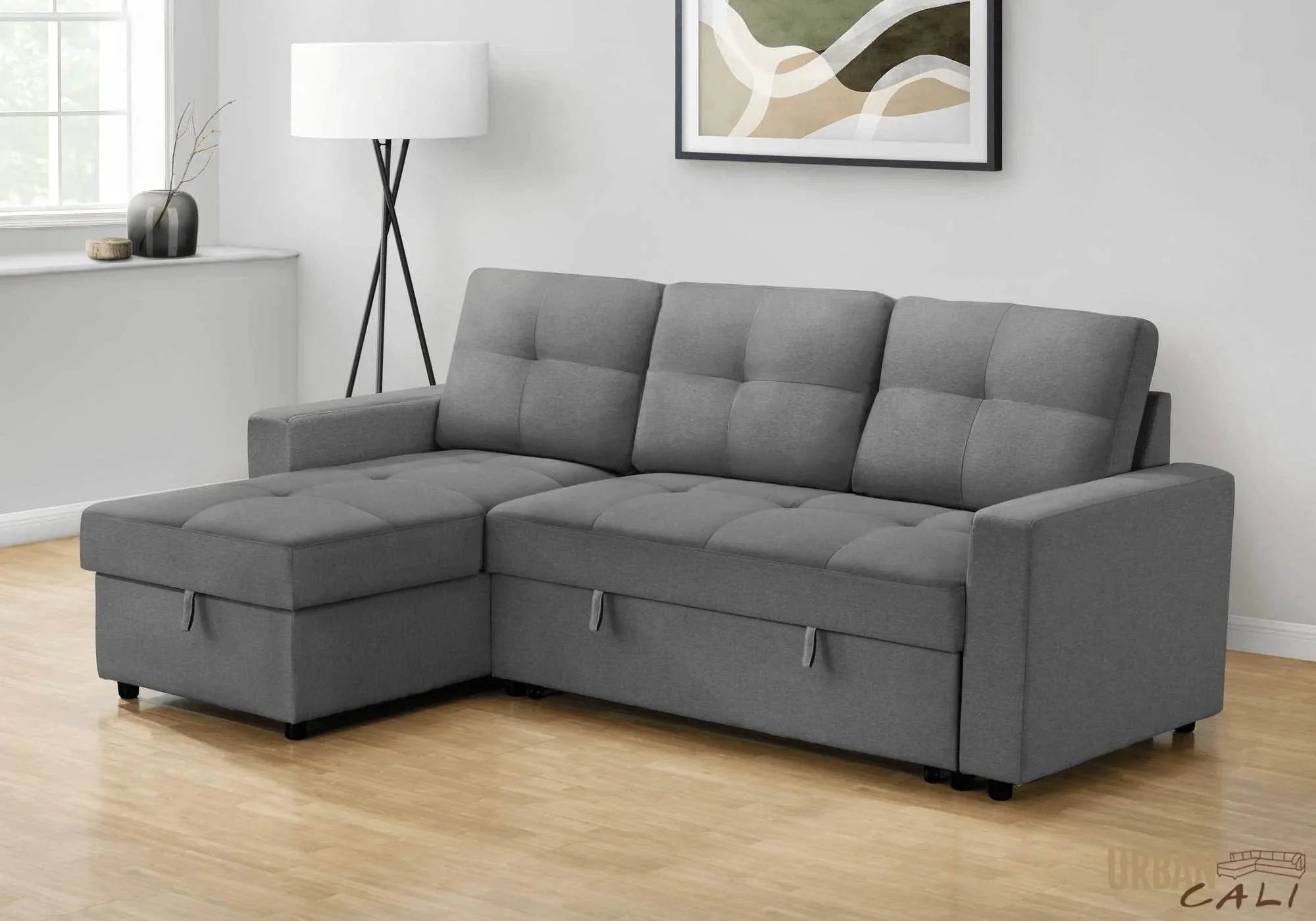 Venice Sleeper Sectional Sofa Bed with Reversible Storage Chaise-5